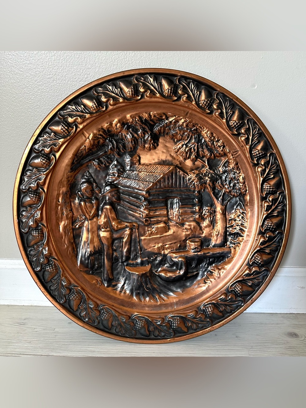 Coppercraft Guild Taunton Vintage Hammered Copper Wall Art 1950s Antique Crafted
